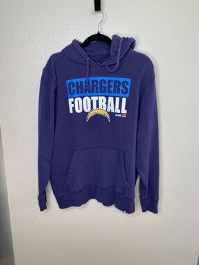 Los Angeles Chargers Blue Hoodie 47 Brand Mens X-L NFL Football Logo Pullover